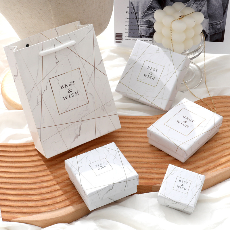 1 Piece Quantity 1 Piece Fashion Letter Sponge Gray Board Paper Jewelry Boxes