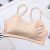 Bra top for elementary school students, breast pads, straps, tank top, wireless bra, underwear, worn on the shoulder, beautiful back