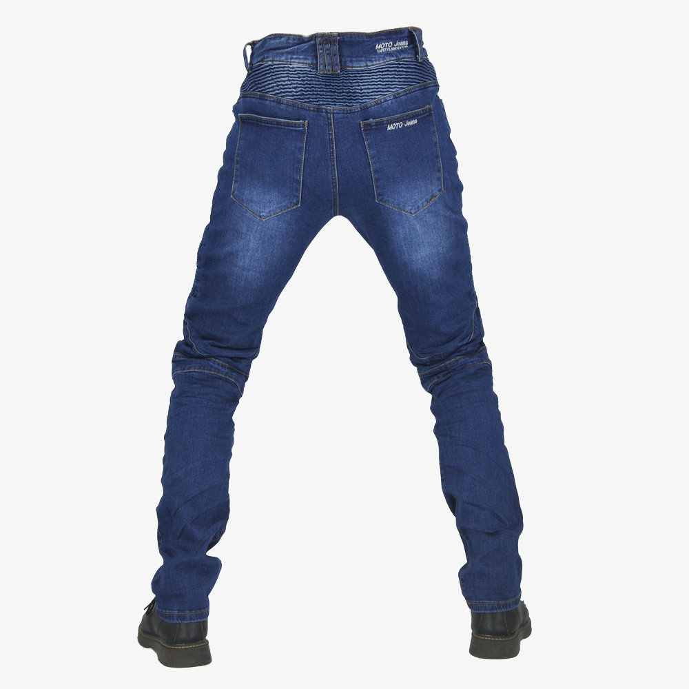 Directo de fábrica racing pantalones vaqueros de la motocicleta de los hombres montar al aire libre motocicleta elástico anti-caída pantalones equipo de protección