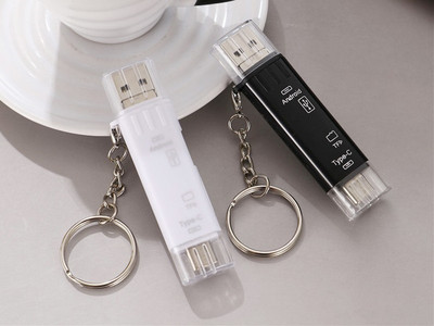 新款2.0type-c兩用讀卡器多功能OTG讀卡器 五合壹手機讀卡器