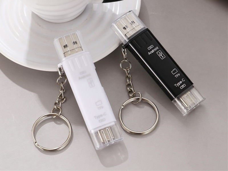 新款2.0type-c兩用讀卡器多功能OTG讀卡器 五合壹手機讀卡器