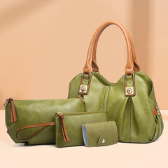 2024 New Retro Two-piece Bag Three-piece Set European and American Fashion Handbag Shoulder Bag Crossbody Bag Factory Wholesale