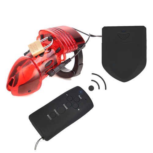 Adult products electric shock pulse male plastic silicone chastity lock CB6000S alternative toy sex toy