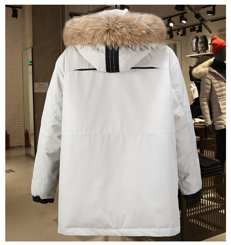 Herren Mantel Jacke mittellang beliebte Arbeitsjacke abnehmbare Kapuze große Größe Manteloberteil 5858_voghion.com