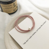 Hair rope from pearl for adults, cute elastic hair accessory, Korean style, simple and elegant design