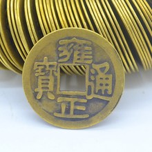 4.2cm直径大号款铜钱金属工艺品配件仿古五帝钱铜钱