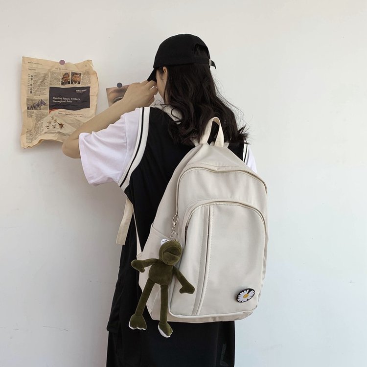 Schoolbag New Korean Fashion Campus Large Capacity Solid Color Backpack Simple Backpack Wholesale Nihaojewelry display picture 36