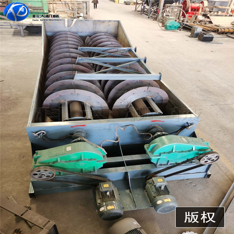 螺旋式洗砂子柴油机动力 南宁绞龙洗沙设备 筛沙洗泥沙生产线