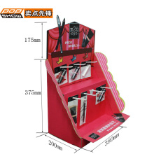 牙刷眉笔化妆品挂钩收银台台式架小展架纸质陈列架创意