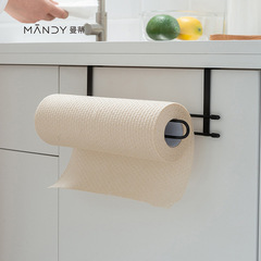 Kitchen cabinet invisible hanging rack iron without drilling storage shelf toilet paper holder tissue holder towel storage wrap film organizer