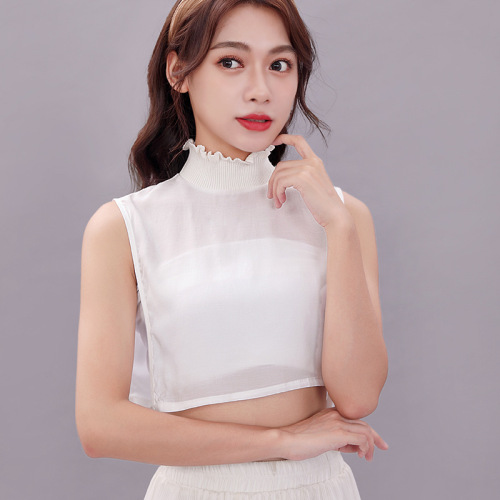 Korean autumn and winter hollow lace fake collar shirt fake collar versatile black and white decorative sweater collar