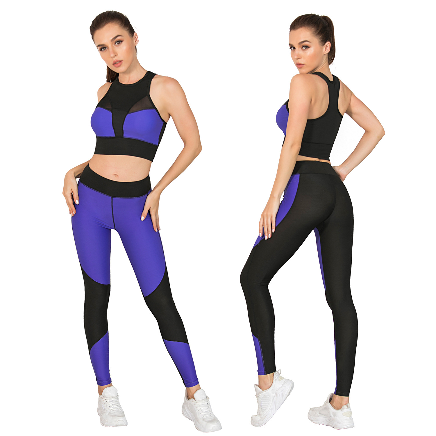 Fitness Suit Running Suit Yoga Suit With Pocket Tight Pants Sports Bra