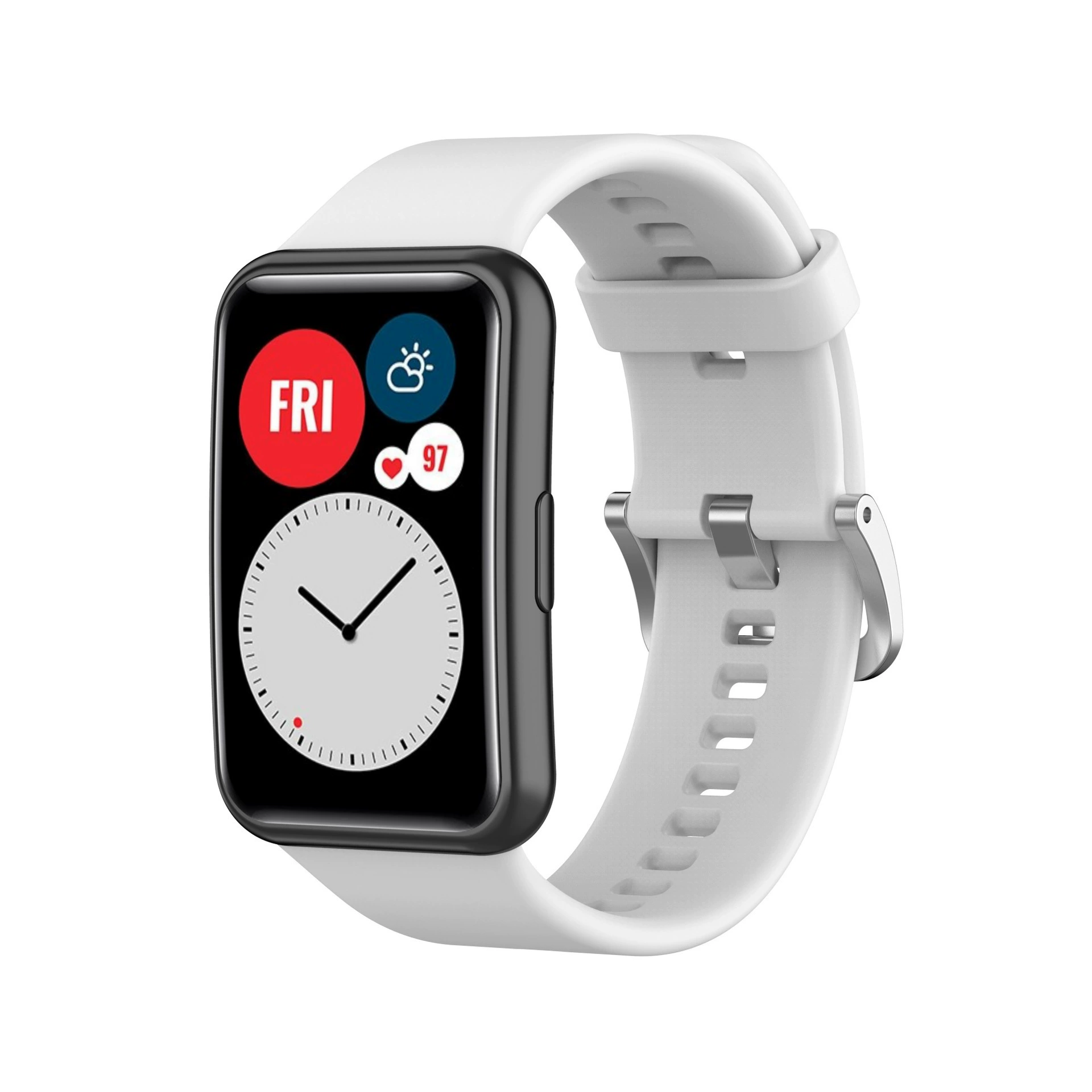 Силиконовый ремешок для часов (Huawei) Watch Fit, силикон медицинского класса, пряжка из нержавеющей стали, 14 цветов