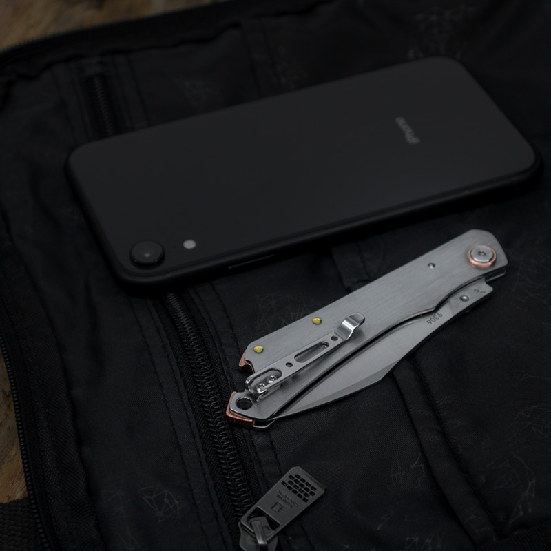 三刃木新品9306輕戶外高硬度鋒利折疊刀開瓶器玫瑰金時尚水果刀