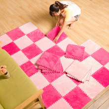 地毯卧室满铺可爱儿童房地毯拼接方块绒面加厚客厅居家用拼图地垫
