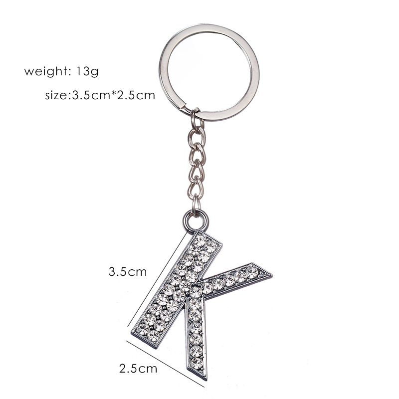 1 Piece Fashion Letter Alloy Inlay Rhinestones Unisex Bag Pendant Keychain display picture 4