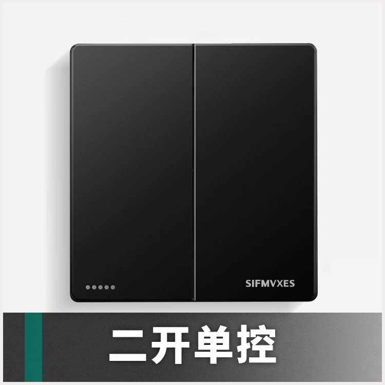Boside 86 Darkweight Factory wholesale modern wind socket full plastic plate pull -off matte black one open single -control switch