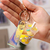 Fruit milk tea, cup, keychain for beloved