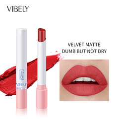 VIBELY Fine Tube Matty Lipstick with Lasting Haze Velvet Texture Transfer-Proof Tobacco Pipe Lipstick, a Hot Seller Across Borders