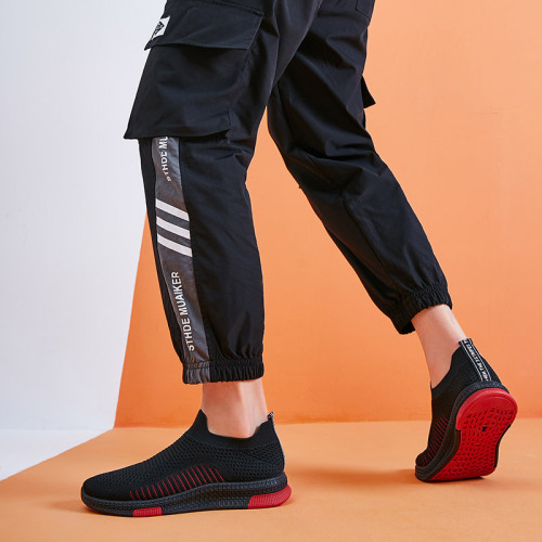 New spring trendy fashionable casual shoes, sports shoes, socks, slip-on slip-ons, fly-knit breathable men's shoes