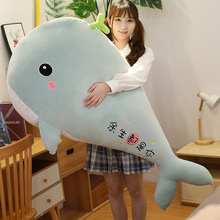 INS新款软体海洋动物毛绒玩具羽绒棉抱枕仿真鲸鱼公仔生日礼物