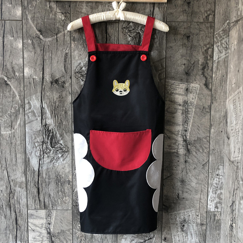 Delantal antiincrustante cocina de mujer borrable Estilo japonés hogar lindo aceite-prueba Cocina cintura estilo coreano Impresión de logotipo impreso