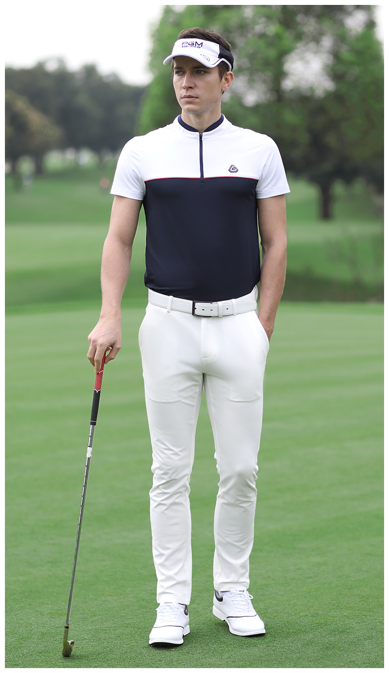 Áo thun golf nam ngắn tay thoáng khí nhanh khô — YF255-Đỏ Trắng, YF247-Áo màu xanh navy xám, YF263 ngắn tay trắng xám, YF255-Trắng Đen chi tiết 6