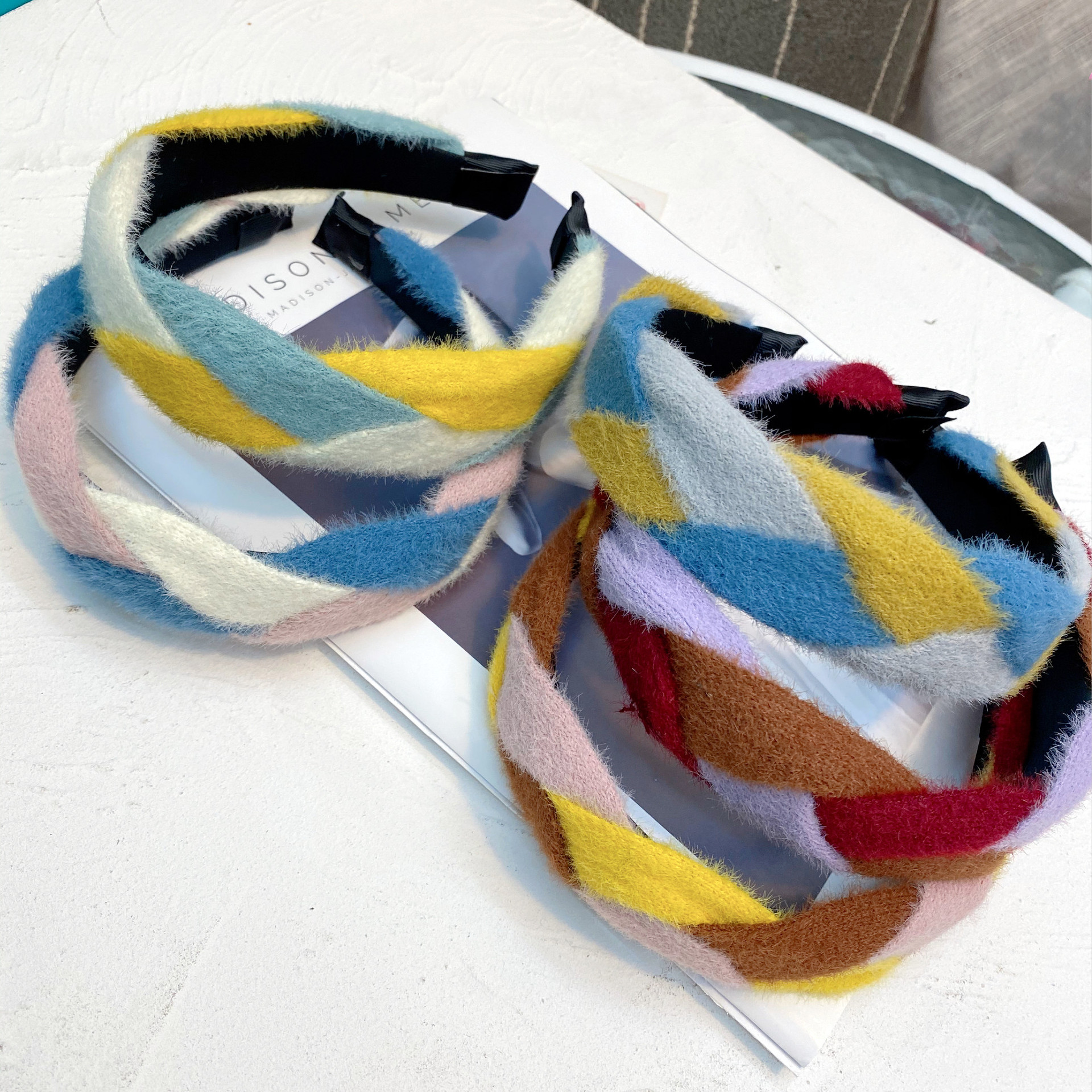 Woolen Knitted Twist Braided Headband display picture 10