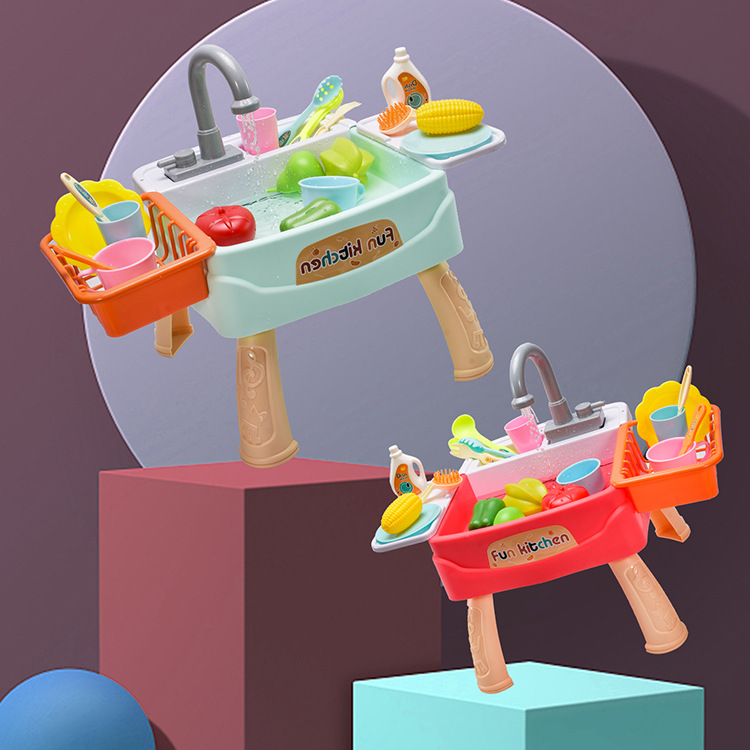 儿童仿真洗碗机玩具切切乐女孩宝宝过家家厨房套装洗碗台仿真厨具