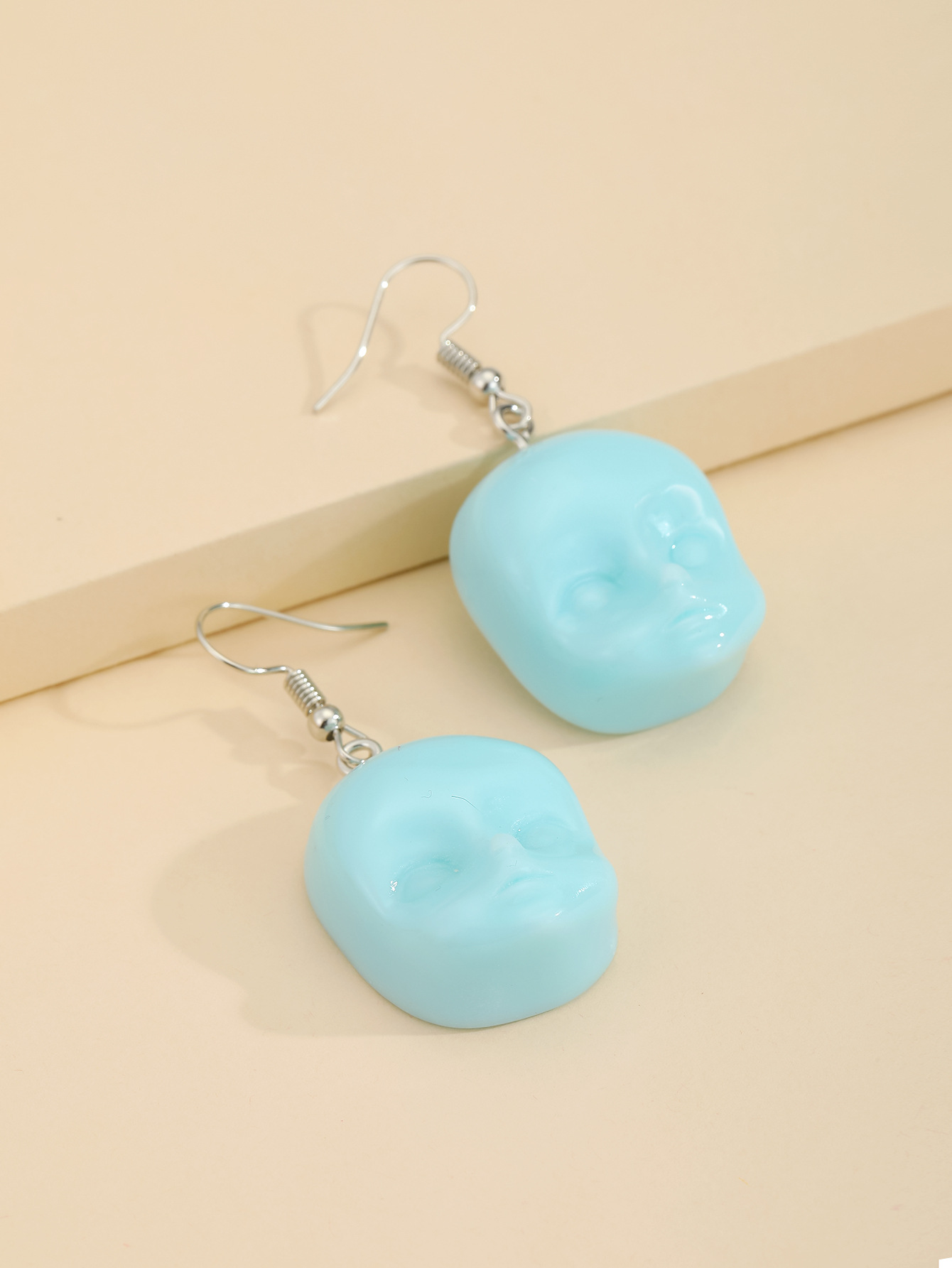 Fashion Halloween Elf Head Baby Face Resin Earrings display picture 1