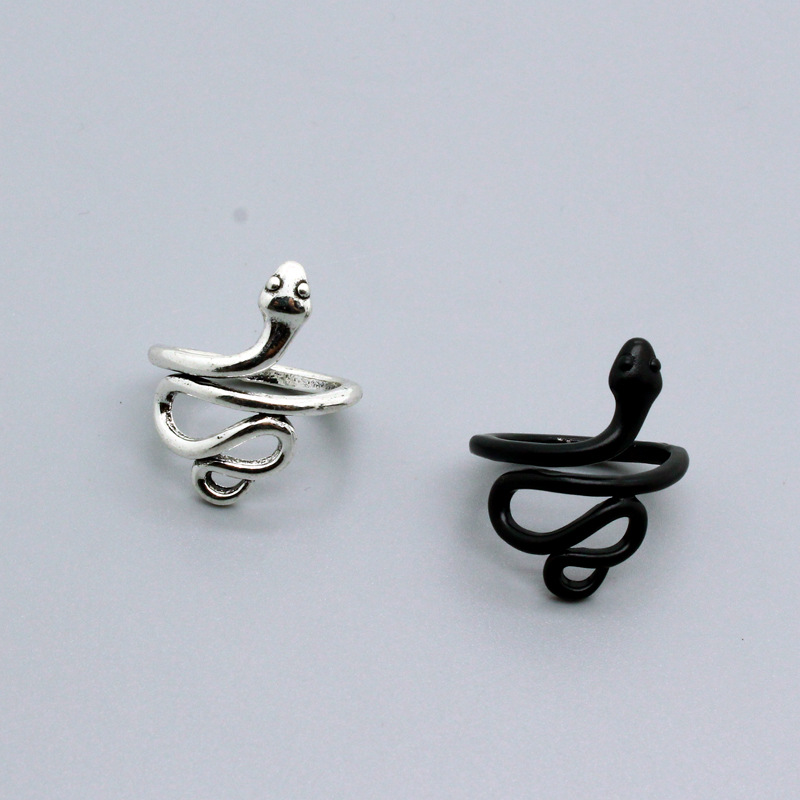 Korean retro cute frosted snake ring