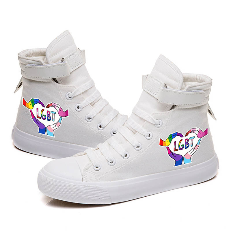 Unisex Casual Rainbow Round Toe Canvas Shoes display picture 15