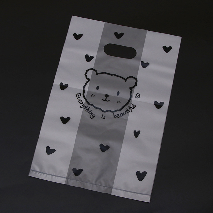 Oso de dibujos animados transparente bolsa de plástico creativo cosméticos joyería regalo bolsa de embalaje bolsa de compras image 8