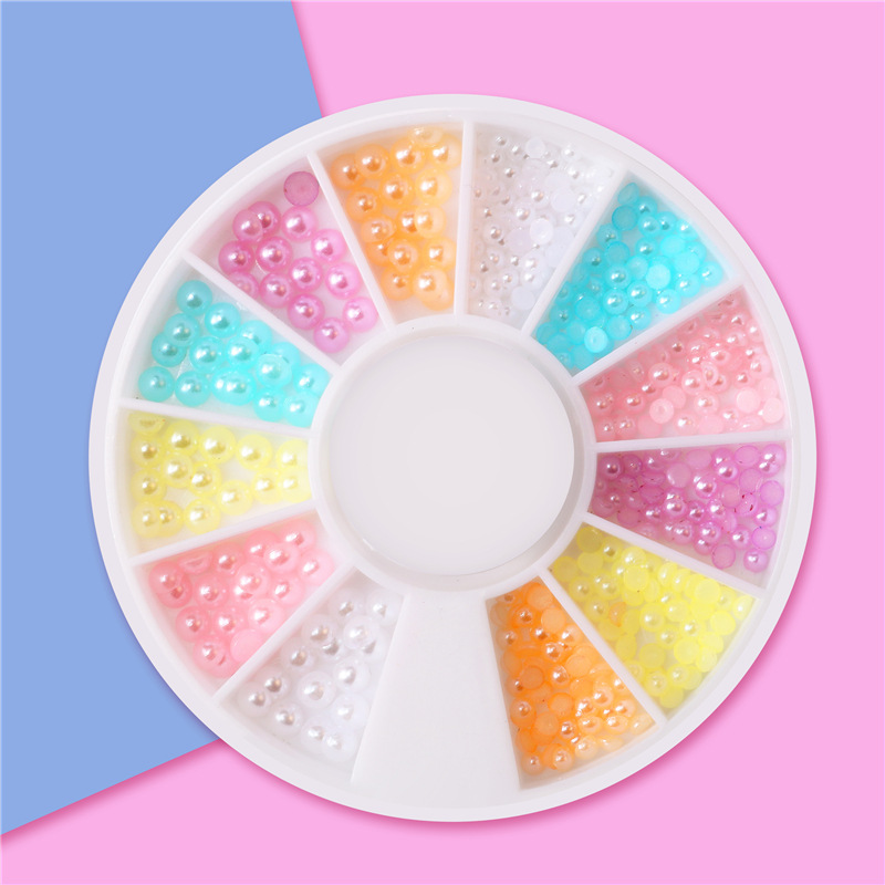 Exclusivo transfronterizo para AliExpress eBay popular joyería de uñas tocadiscos caja de joyería de perlas de Color 2mm 3mm