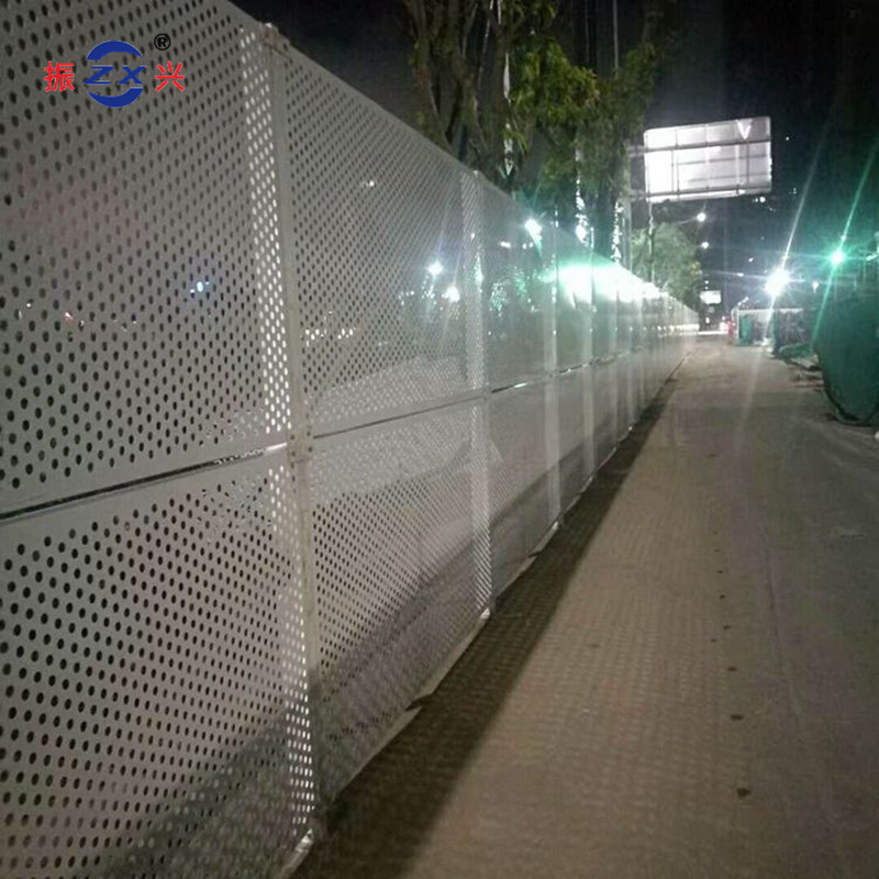 厂家现货冲孔板围挡 市政施工白色冲孔围挡 建筑工地施工围墙板