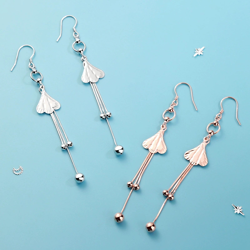 Universal earrings, silver 925 sample, Korean style, simple and elegant design, internet celebrity