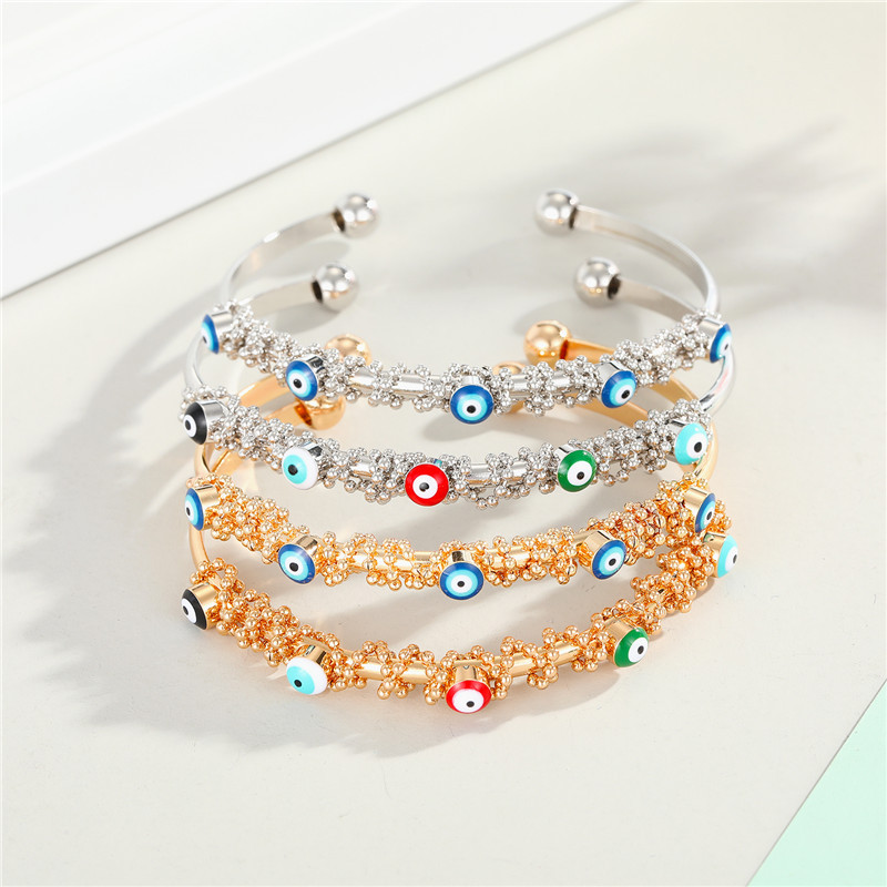 Coloré Dripping Eye Bracelet Plaqué Or Et Diamant Dames Bracelet Bracelet En Gros Nihaojewelry display picture 4