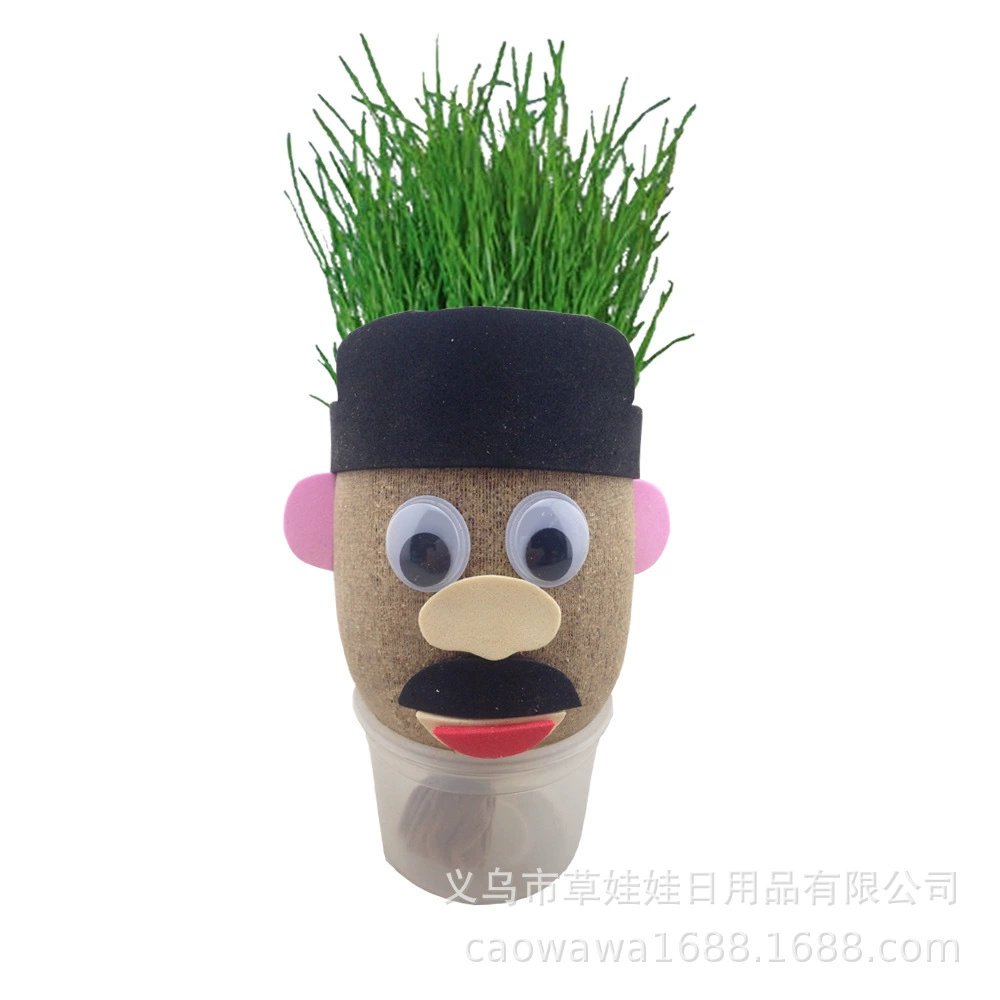 Непослушная кукла травы африканская кукла/Южнокорейская кукла с головой травы 4 юаня подарок креативное растение в горшке маленький подарок