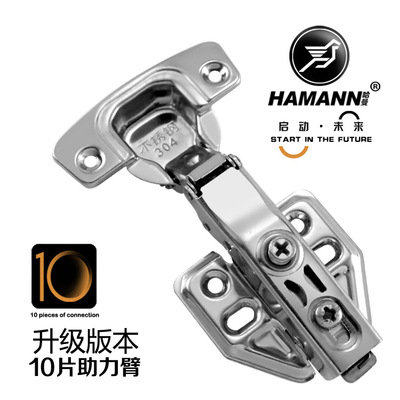 厂家批发 304不锈钢液压铰链 柜门合页 可盖20mm板橱柜五金制品