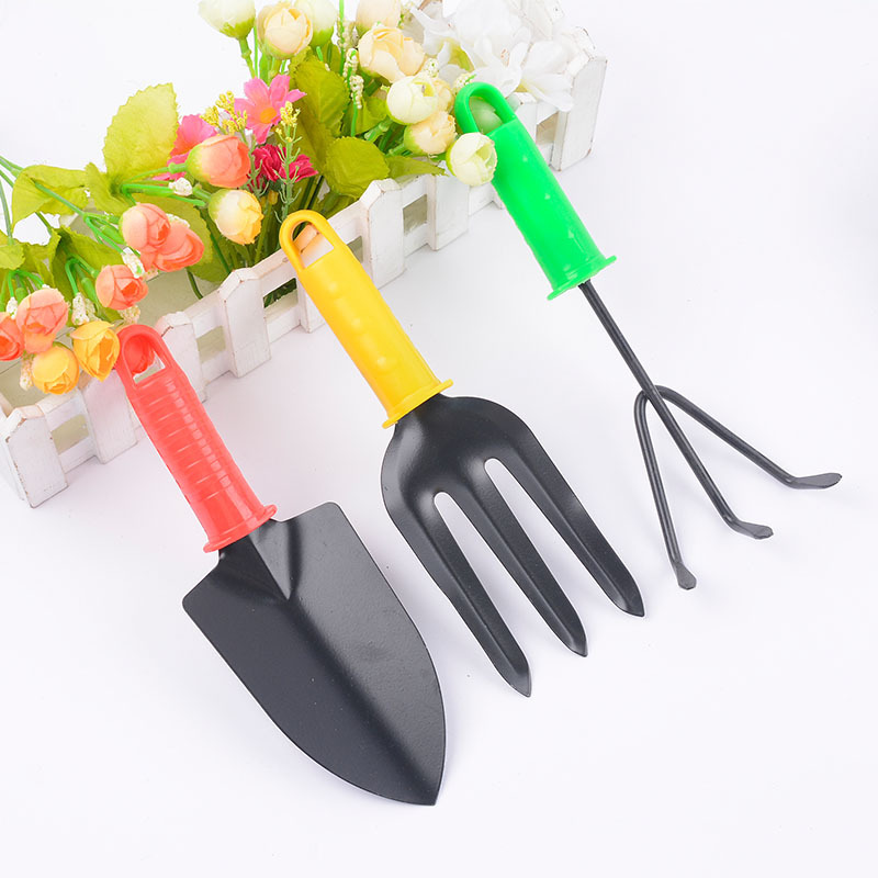 塑料手柄园林铲叉耙儿童花园 园林锹园艺锹园艺用品 园林工具玩具