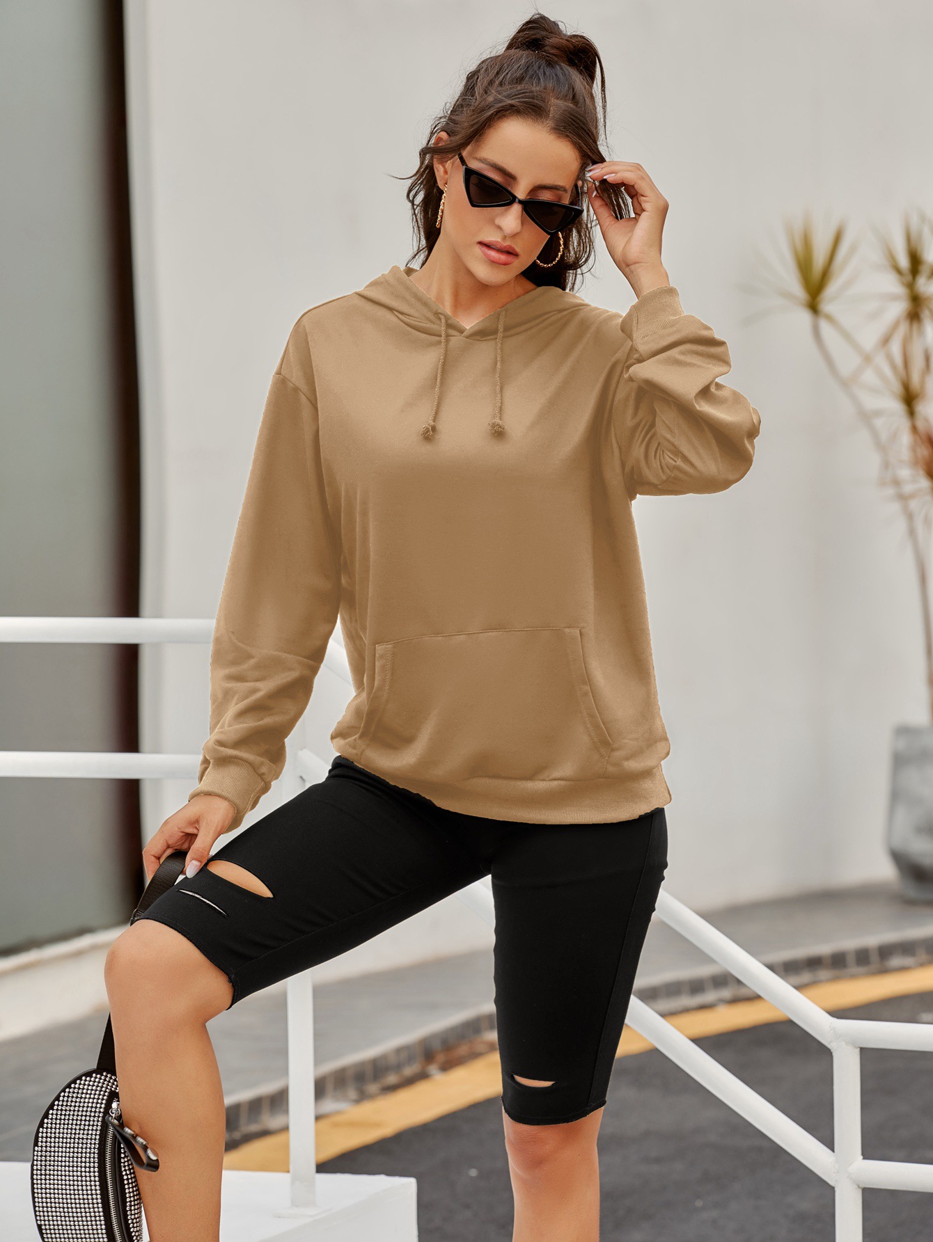 autumn and winter women s casual pocket pullover hooded sweatershirt nihaostyles wholesale clothing NSJM79907