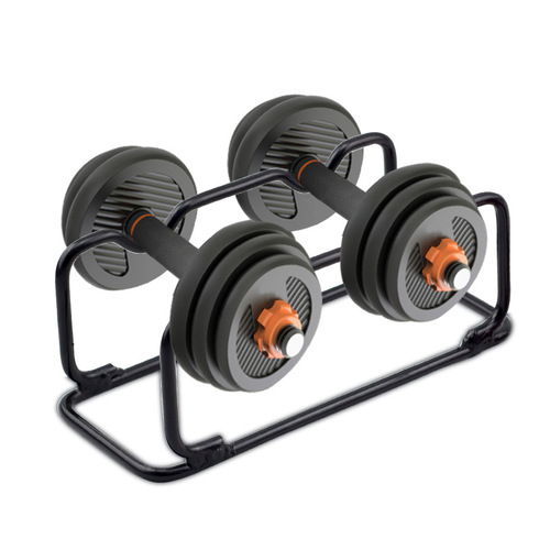 Dumbbell rack thick steel reinforced universal gym equipment organizer dumbbell load-bearing storage bracket with two slots to prevent roll-off