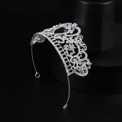 Silver Crystal Crown for Girls, Bridal Hair Accessories, Wedding Dress & Gown Decorations, European-Style Birthday Headpiece, Royal-inspired Tiara