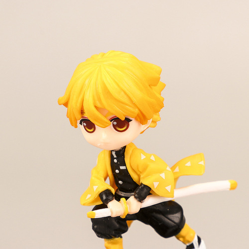 6 Demon Slayer Figures Animation Nezuko Tanjiro Model Children's Toys Gacha Doll Ornaments Wholesale