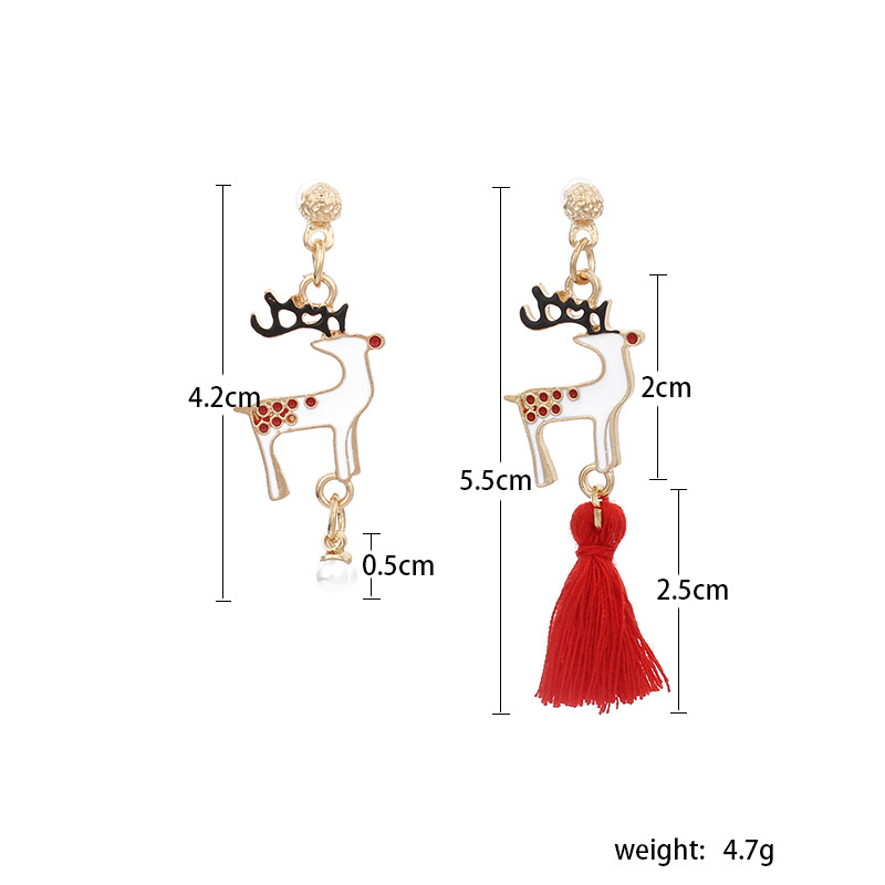 5g Weight Earrings Classification Wedding, Travel, Birthday, Festival Occasion Women'S Gender Vintage Style Style Retro Plush Tassel Pearl Christmas Earrings 无