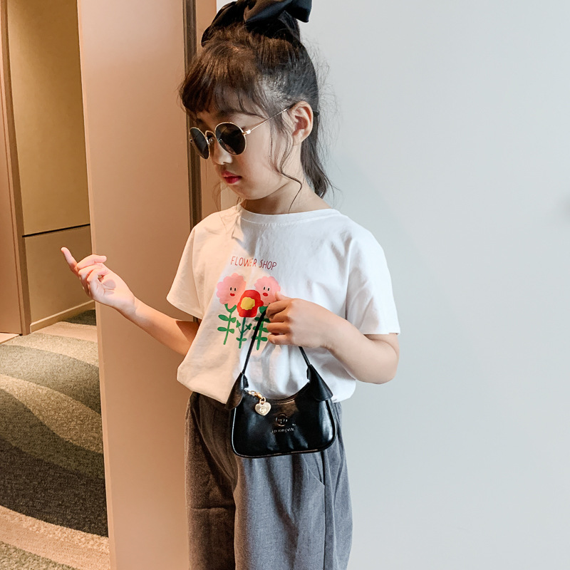 Bolso de las axilas de los niños 2021 nuevo mini bolso de mano bolso de hombro baguette estilo occidental moda todo partido bolso de niños y niñas