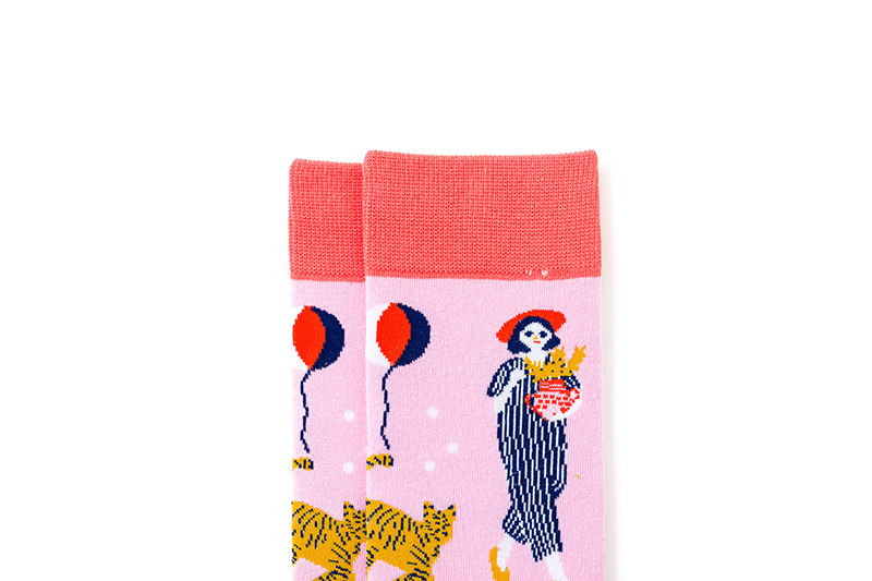 Unisex Basic Streetwear Cartoon Cotton Jacquard Crew Socks A Pair display picture 14