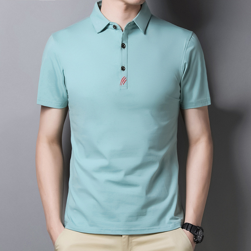 Polo homme en Soie de mûrier - Ref 3442883 Image 13