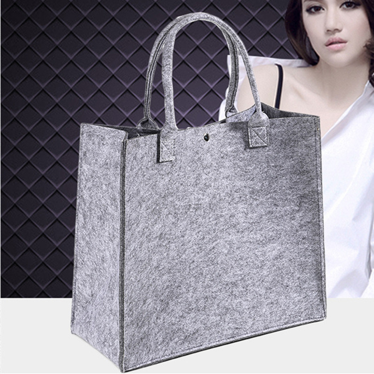 工厂定制毛毡包 毛毡手提袋毛毡收纳袋加Logo毛毡手提购物包|ms