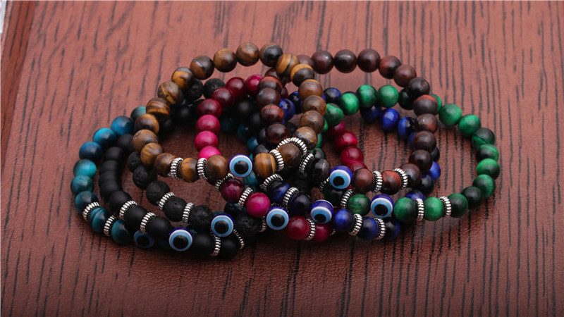 Moda Ojo Del Diablo Sin Incrustaciones Pulsera display picture 2